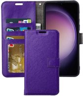 Portemonnee Book Case Hoesje Geschikt voor: Samsung Galaxy S23 - Paars