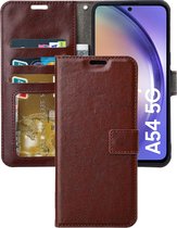 Portemonnee Book Case Hoesje Geschikt voor: Samsung Galaxy A54 - Bruin