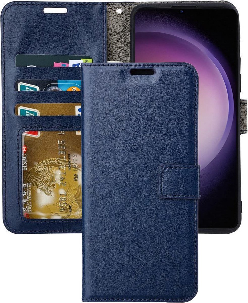 Portemonnee Book Case Hoesje Geschikt voor: Samsung Galaxy S23 Plus - Donker blauw