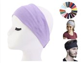 Cabantis Premium Sport Haarband - Hoofddeksel - Yoga - Haarband Heren - Haarband Dames - Stretch - Licht Paars