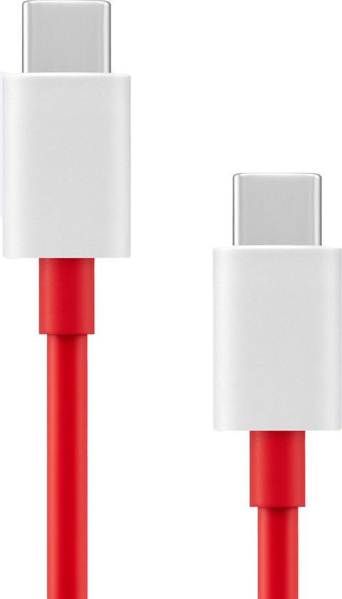 OnePlus USB-C naar USB-C Kabel, 120W - 100cm - TPE Materiaal - Snel opladen - Rood