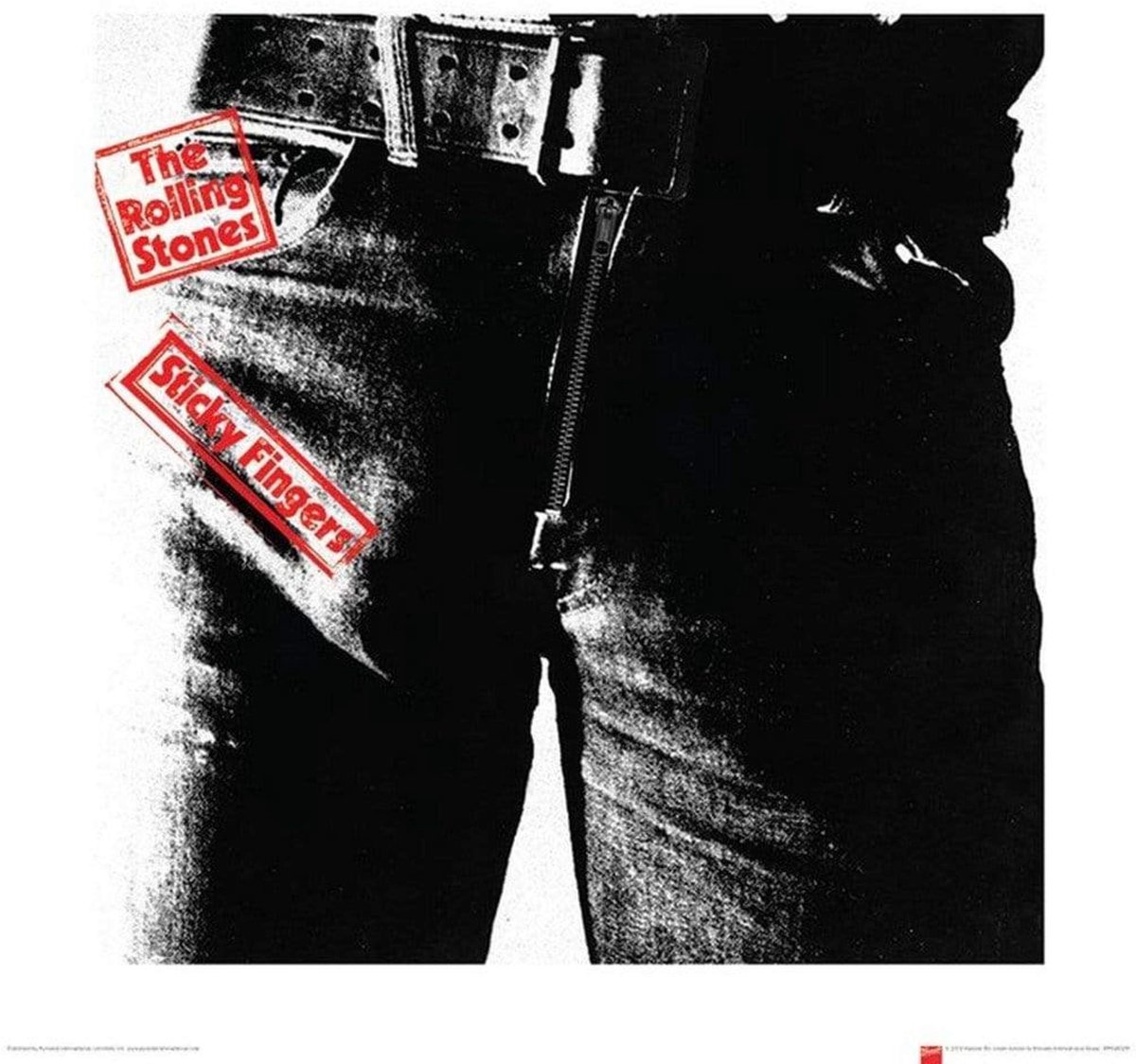 The Rolling Stones Sticky Fingers Art Print 40x40cm | Poster