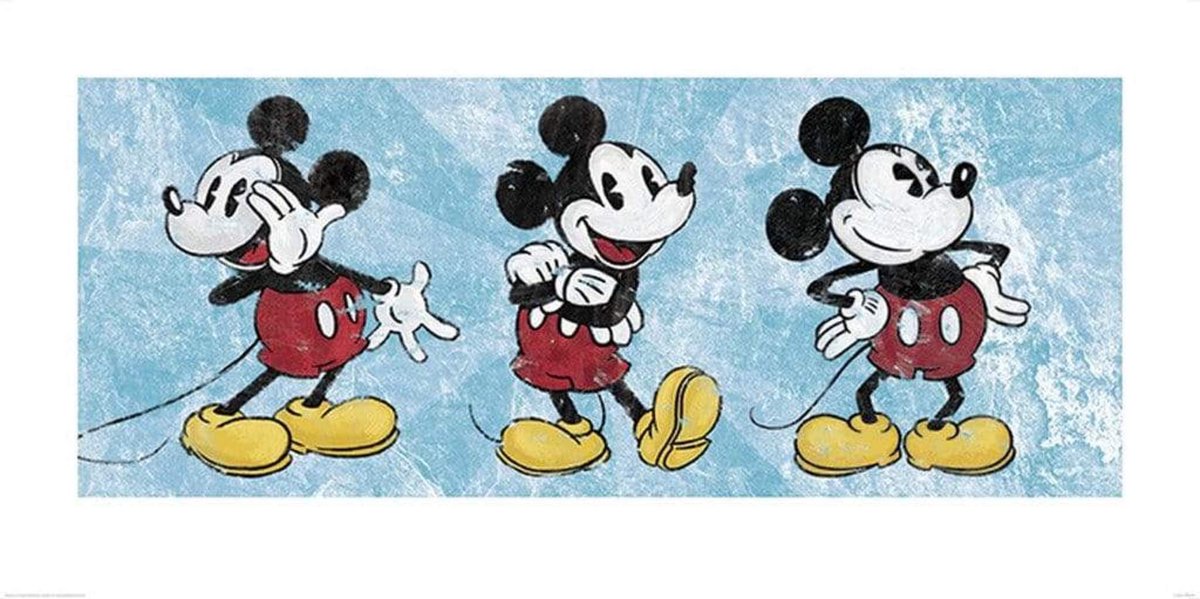 Pyramid Poster - Mickey Mouse Squeaky Chic Triptych - 50 X 100 Cm - Multicolor Divers