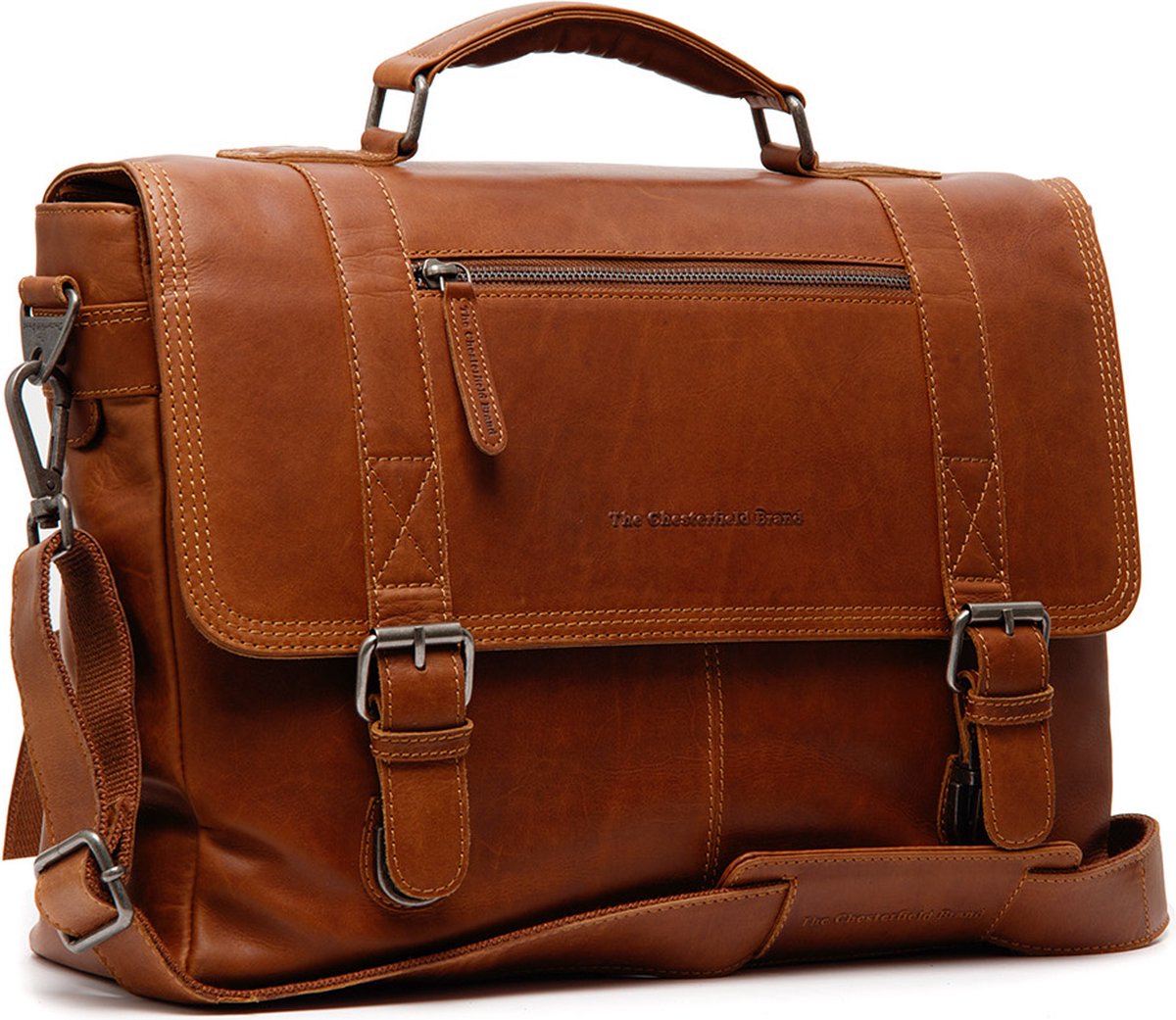 Leren Laptoptas - The Chesterfield Brand Veneto Cognac