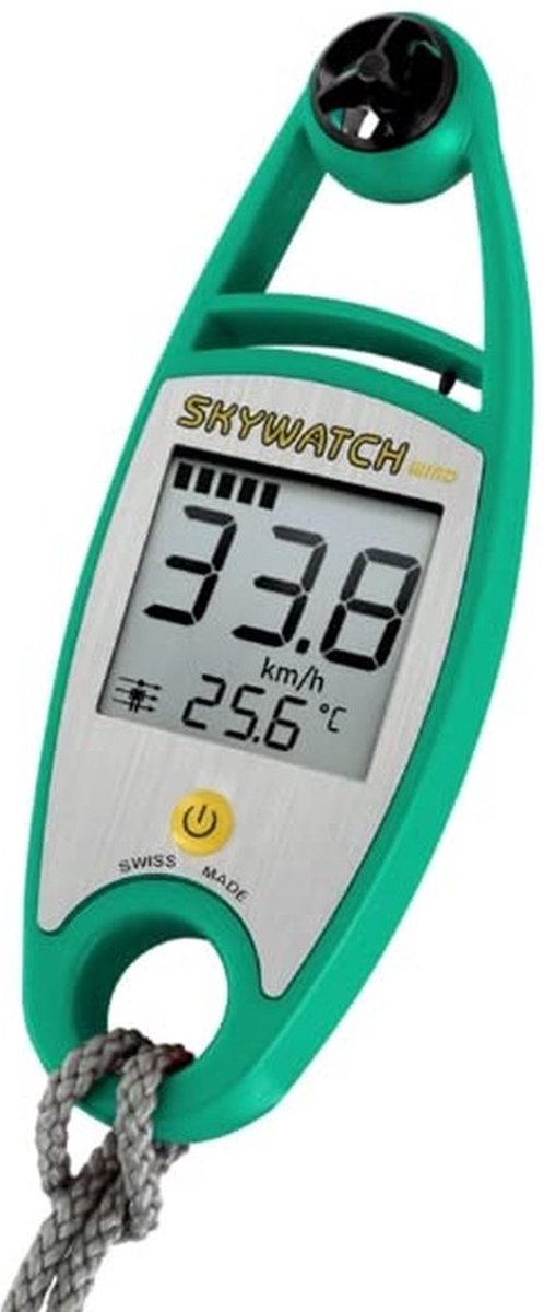 JDC Skywatch Wind windmeter - Anemometer - Waterdicht IP67 en blijft drijven - Temperatuur