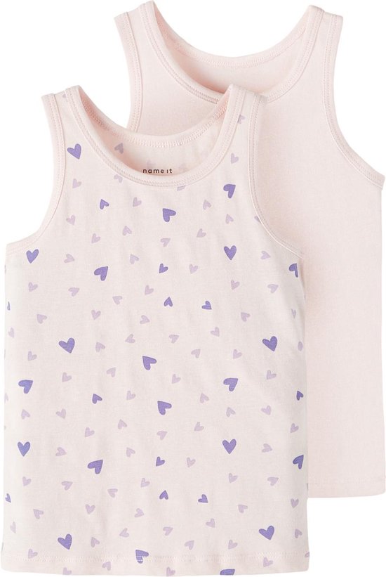 NAME IT MINI NMFTANK TOP 2P Filles PINK HEART NOOS Maillot de corps pour fille - Taille 86