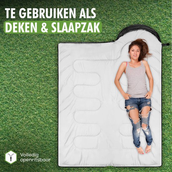 Travelhawk Slaapzak - Slaapzakken - Mummy Slaapzak - Slaapzakken Volwassen - Kamperen - Zwart - ca. 210 x 75 cm - Comfortzone: 10-20 graden - Draagtas van Travelhawk — afbeelding 4