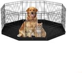 Luxe Hondenhok Buiten en Binnen - Kattenhuis voor Buiten - Hondenbench Grote Honden - RVS - Zwart