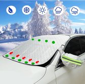 Voorruithoes Auto Wintervoorruithoes met magneet Opvouwbaar Ultradikke autozonbescherming Voorruit tegen zon Stof Vorst IJs Sneeuw (185 x 118 cm)