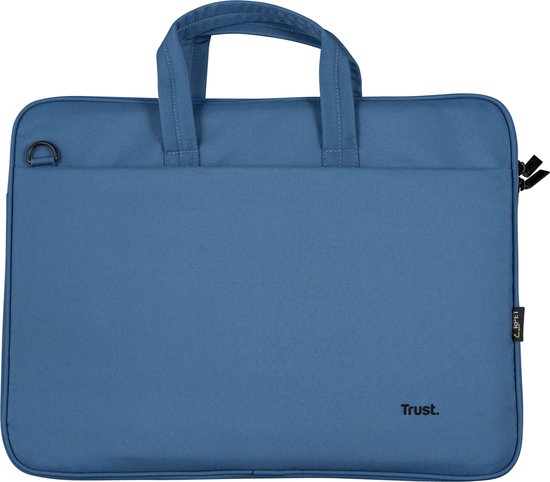 Foto: Trust bologna laptoptas gerecycled materiaal 16 inch blauw