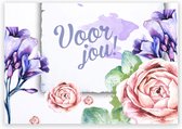 Set van 5 Luxe kaarten - Voor jou - Meer Leuks - Dubbele kaarten met envelop - Wenskaart - For You