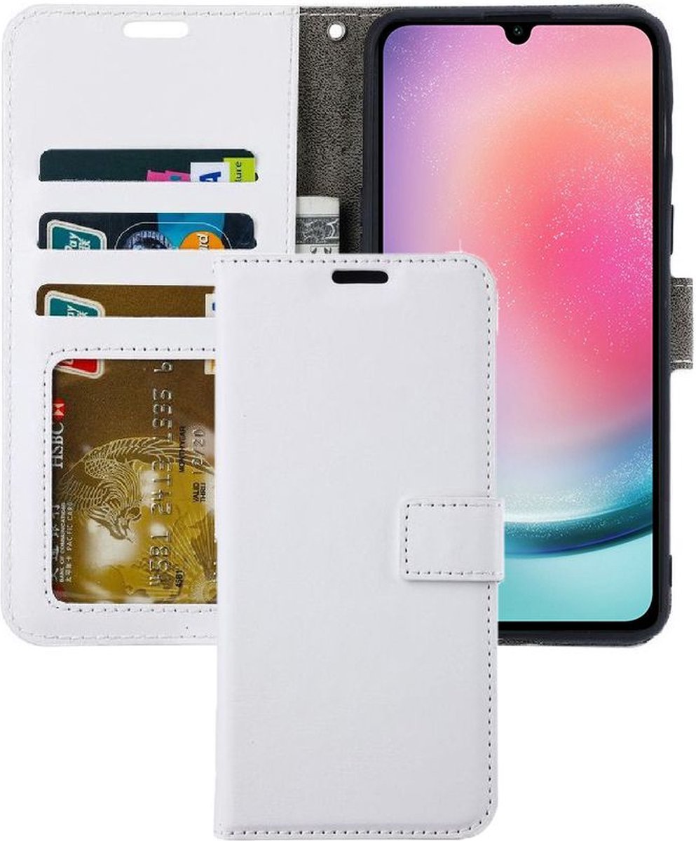 Portemonnee Book Case Hoesje Geschikt voor: Samsung Galaxy A34 5G - Wit