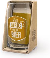 Bierglas - Drop - Jarig - In cadeauverpakking