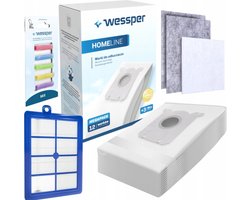 12 zakken, een set 3 filters + 1x HEPA filter en geurtjes voor de stofzuiger: AEG, Electrolux, Philips, Volta, Zanussi. Een vervanging die net zo goed is als het origineel.