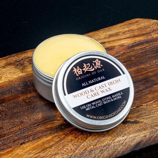 Origins of Oak™ - Cire d'abeille pour l'entretien des planches à découper et de la fonte - 50ml