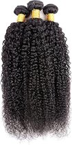 Human Hairweaves | Kinky Curly | 28" / 70cm | Natural color 1B Zwart / Bruin| Brazillian Remy Hair