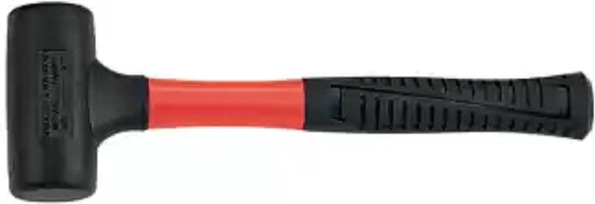 Force terugslagvrije rubberhamer 350gr.-Rubber hamer - 350g zwart- anti-terugslag