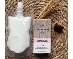 Wella Color Charm toner - T18 + developer - Lightest Ash Blonde - NIEUWE VERPAKKING - Wella Toner - Haartoner - Asblond - Anti geel - Anti Yellow