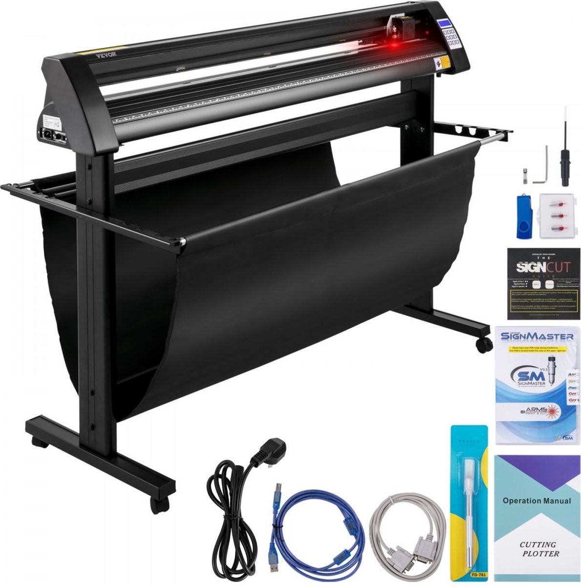 Vinyl Snijplotter Vinylsnijder 1350mm Snijplotter Machine Led Vinyl Cutter Semi-automatisch Ingebouwd Optisch Oog Lasergeleiding Compatibel