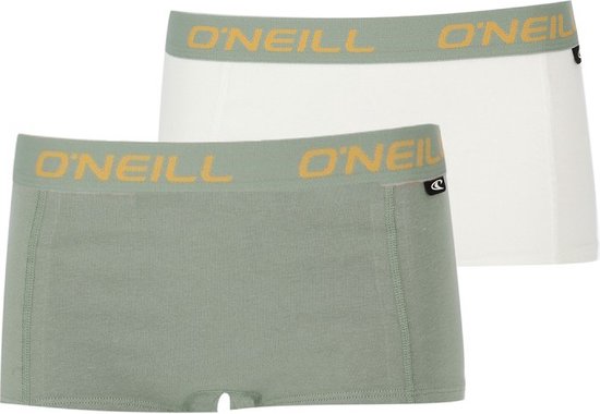 O'Neill lot de 2 boxers femme - blanc cassé lilypad - L
