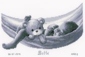 borduurpakket PN0150906 baby in hangmat met teddy