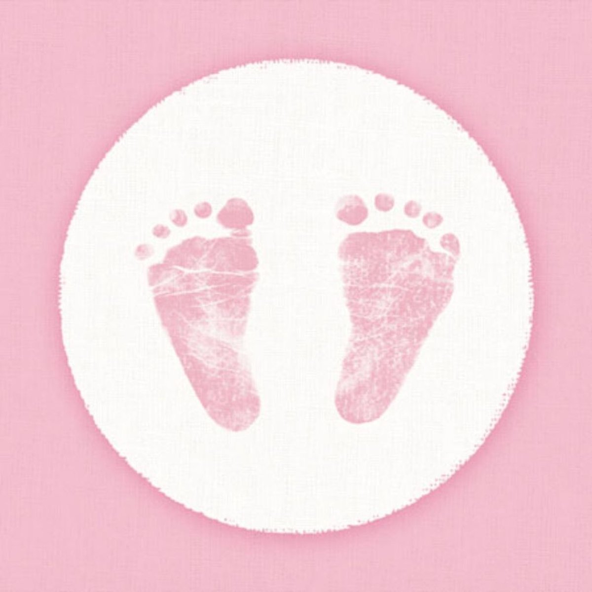 Servetten - Baby voetjes Girl 25x25 cm (20 stuks)