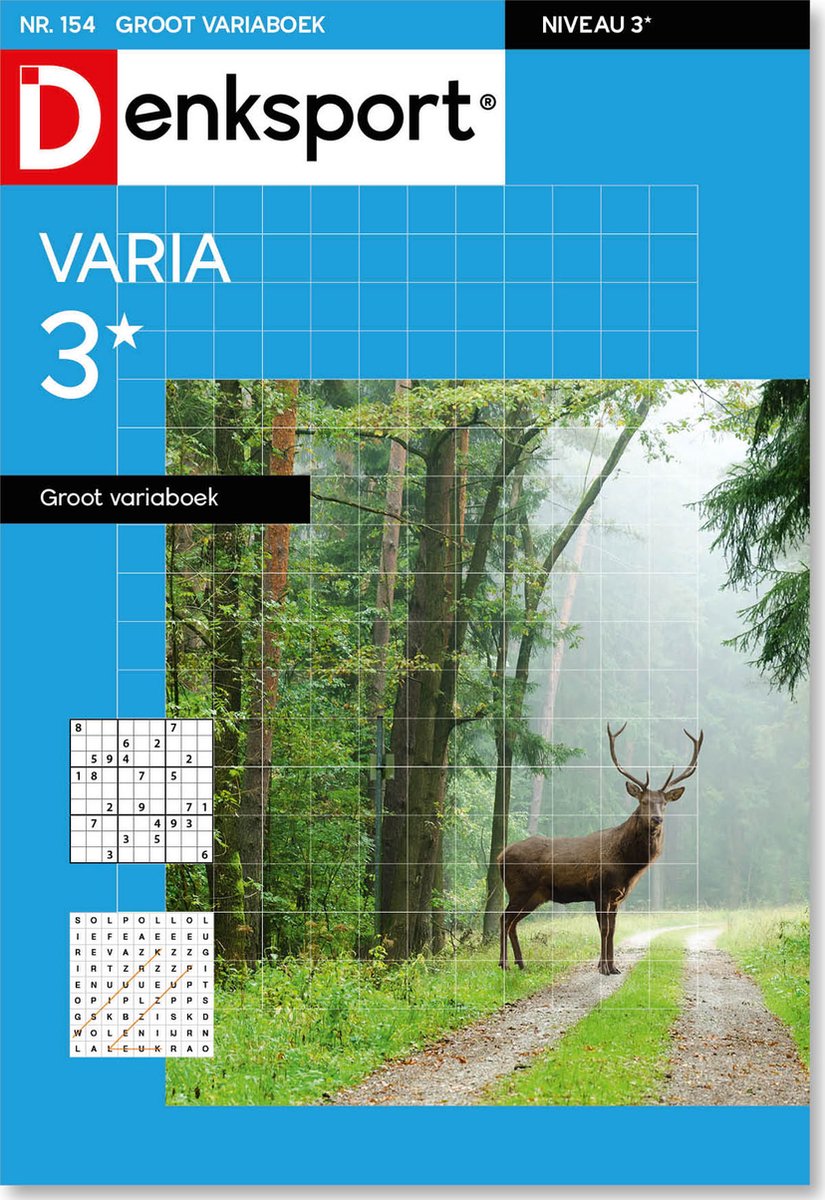 Denksport Puzzelboek Varia 3* groot variaboek, editie 154 - Denksport
