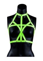 Shots - Ouch! BH Harnas - S/M neon green/black S/M