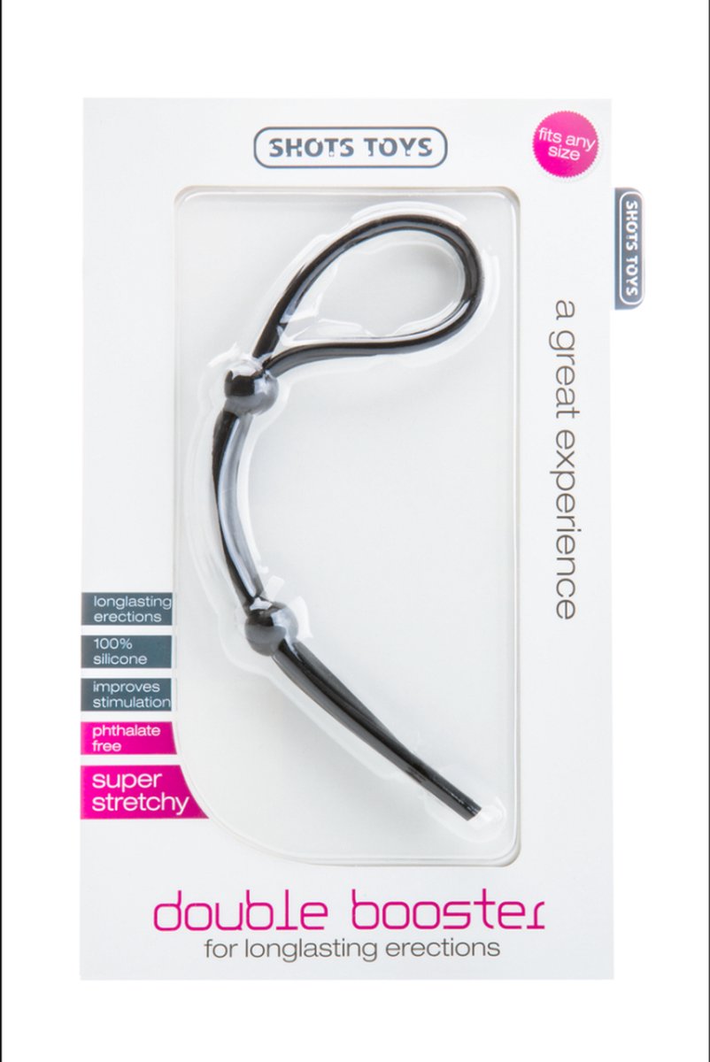 Goedkoopste Zwarte double Booster penisring