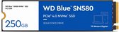 Western Digital Blue™ SN580 2 TB NVMe/PCIe M.2 SSD 2280 harde schijf PCIe NVMe 4.0 x4 Retail WDS200T3B0E