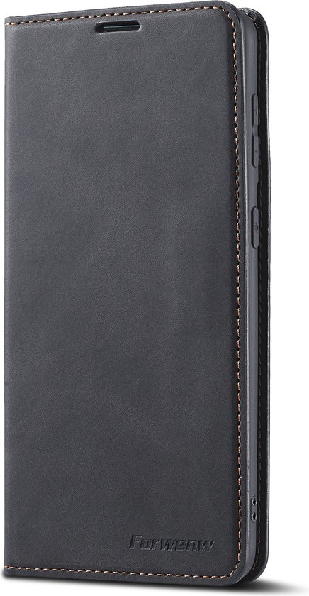 Bookcase de Luxe en cuir PU adaptée au Samsung Galaxy S24 Plus | Étui en cuir de haute qualité | Étui pour téléphone | Porte-monnaie | Noir