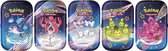 Pokémon TCG - Scarlet & Violet - Paldean Fates Mini Tin (Maushold / Smoliv / Tinkatink / Finizen / Flamigo - 1x random mini tin)