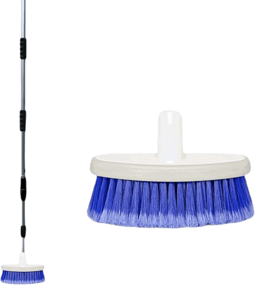 123 Products Halfronde Wasborstel – Uitschuifbaar tot 420 cm – Met Gardena aansluiting