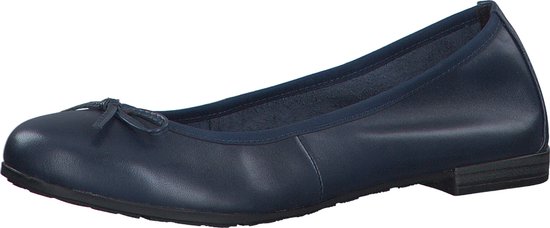 MARCO TOZZI premio Leather, Insole Leather + Feel Me Dames Ballerina's - NAVY - Maat 36