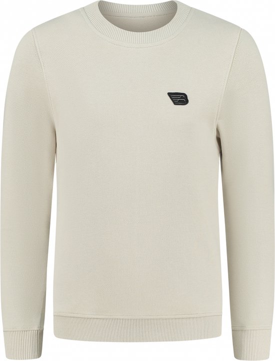 Ballin Amsterdam - Jongens Slim fit Sweaters Crewneck LS - Sand - Maat 8