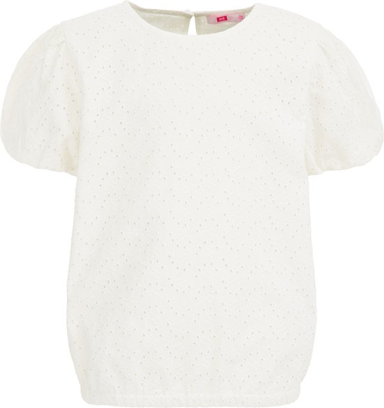 WE Fashion Meisjes blouse met broderie anglaise