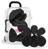 Clavier Beauty Blender & Powder Puff - 6 Stuks - Zwart- 3 x Mini Powder Puff en 3 x Mini Beauty Spons