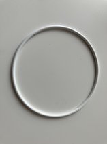 Wit metalen ring Ø10cm 2 stuks ( bloemen ring - ring wit)