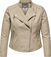 ONLY CARMAKOMA CARAVANA FAUX LEATHER BIKER OTW Dames Jas - Maat 50