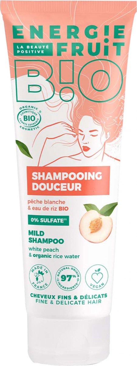 Energie Fruit Milde Shampoo met Witte Perzik en Biologisch Rijstwater 250 ml