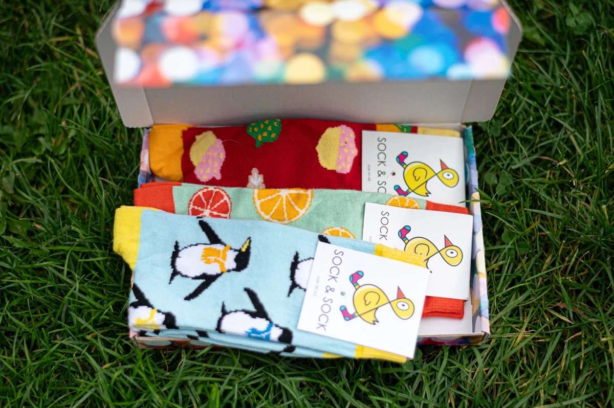 Surprise Box 3 Paar | 3 day pack | 3 paar sokken | Leuk als cadeau | Multi-color | Maat 41-46 | Herensokken en damessokken | Leuke, grappig sokken | Funny socks that make you happy | Sock & Sock