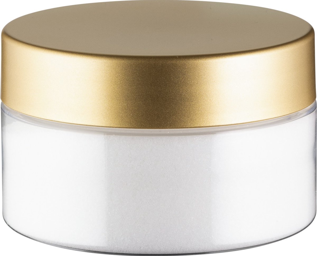 Scrubzout Kokos - 300 gram - Pot met luxe gouden deksel - Hydraterende Lichaamsscrub