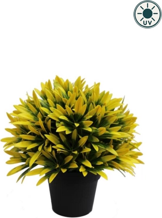 Kunstplant Yellow sun in pot 22cm UV - voor binnen en buiten