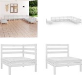 vidaXL 11-delige Loungeset massief grenenhout wit - Pallet Loungeset - Pallet Loungesets - Pallet Loungebank - Loungeset