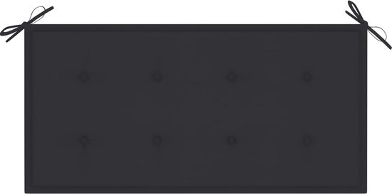 Banc de jardin vidaXL avec kussen anthracite 112 cm en teck massif - Banc de jardin - Bancs de jardin de jardin - Bancs de jardin