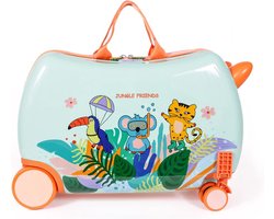 MILK& MOO - Rijdende Kinderkoffer - Jungle Vrienden - rijdend - 21L - 1,6kg - 2-6 jaar