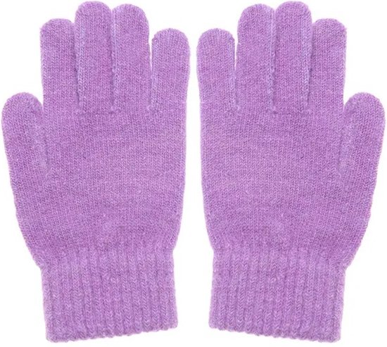 Dames handschoenen van extra zacht wol - paars