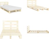 vidaXL Bedframe pallet massief grenenhout 120x200 cm - Bedframe - Bedframes - Bed - Bedden