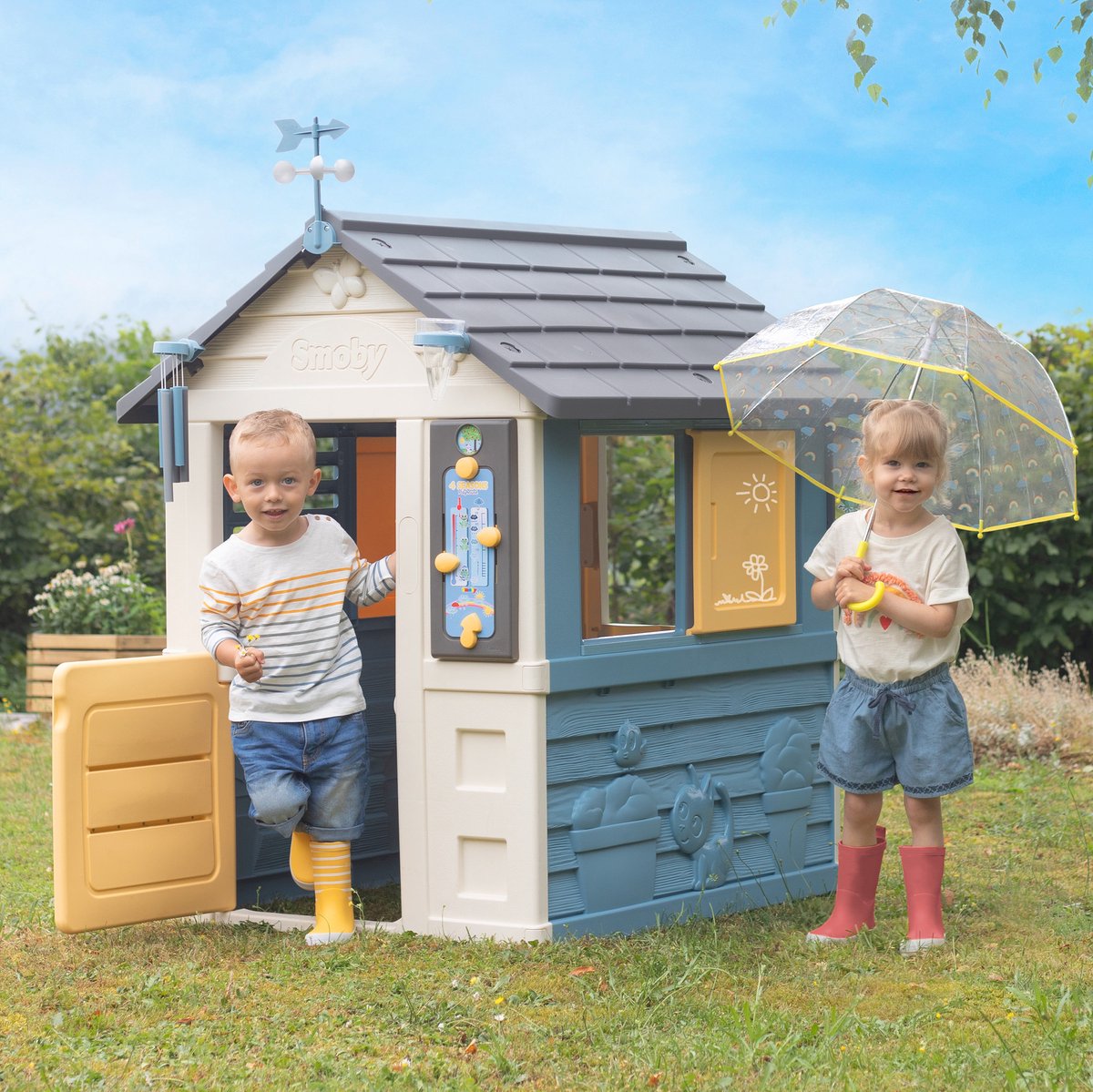 Smoby - 4 Seasons Playhouse - 4 Seizoenen huis - Windmeter - Regenmeter - Speelhuis — afbeelding 3