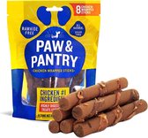Paw & Pantry - 8 Pack kip sticks 12,5 cm - Hondensnacks - Hondensnacks kip - Hondensnacks gedroogd - Kauwstaaf hond - Honden sticks - Honden kauwstaaf - Kauwstaaf hond - Huidvrij kip sticks - Honden snacks
